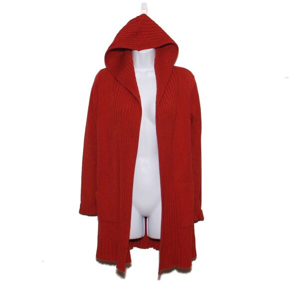 Cyrus Houston Hooded Ottoman Cardigan Size Medium Open Front - Picture 1 of 11